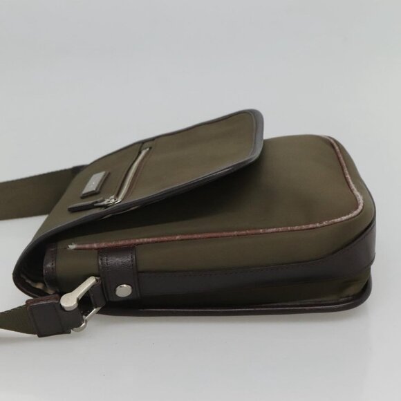 BURBERRY Shoulder Bag Nylon Khaki Auth ti2863 - Picture 4 of 16